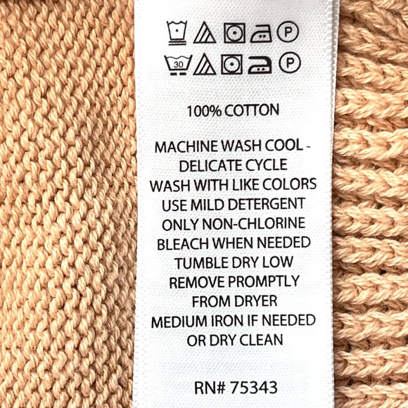 Joie Women's Cotton Peach Pink V-Neck Short Bat Sleeves Knit Sweater Size US XL - Picture 13 of 16